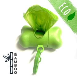 100 x Dispensador bolsas excrementos de bambú