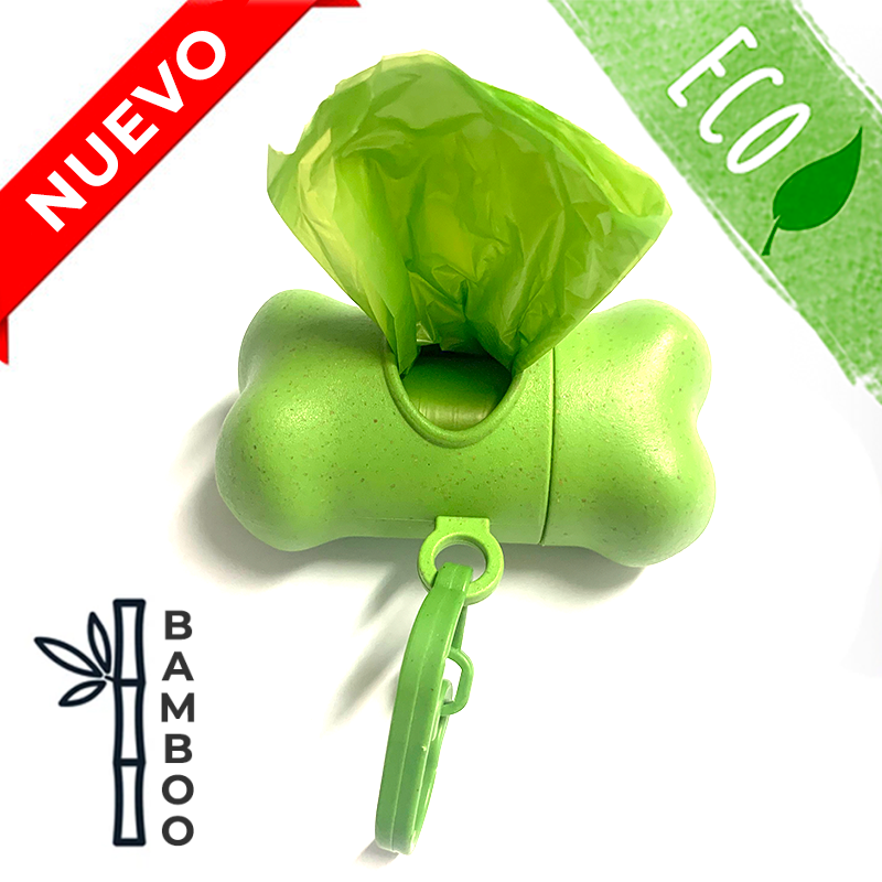100 x Dispensador bolsas excrementos de bambú