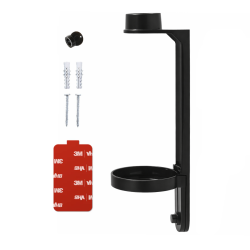 Soporte de pared negro para dispensador hotel botella 300 ml