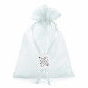 Bolsa de organza con adhesivo personalizado para kits de bienvenida