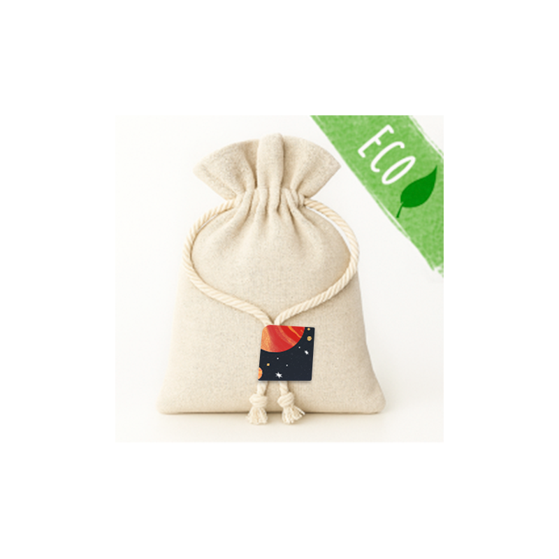 Bolsa de lino con adhesivo Eclipse