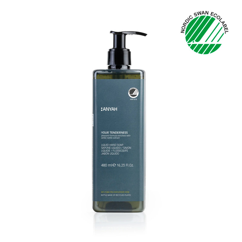 Dispensador rellenable jabón líquido de manos ANYAH 480 ml